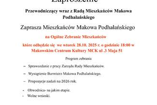 Zebranie Mieszkańców Makowa Podhalańskiego