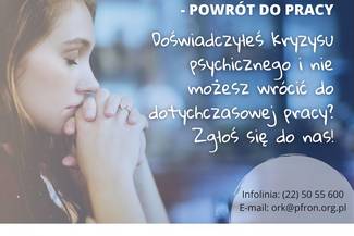 „Powrót do zdrowia – powrót do pracy” po kryzysie psychicznym