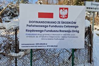 Przebudowa drogi gminnej ul. Moniuszki nr 440745 K w km 0+000 do 0+130,00 w miejscowości Maków Podhalański , Gmina Maków Podhalański