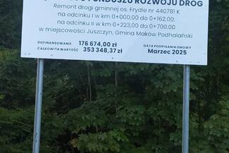 Remont drogi gminnej os. Frydle nr 440781K na odcinku I w km 0+000,00 do 0+162,00; na odcinku II w km 0+223,00 do 0+700,00 w miejscowości Juszczyn, Gmina Maków Podhalański