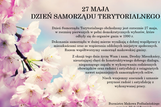 27 MAJA - DZIEŃ SAMORZĄDU TERYTORIALNEGO
