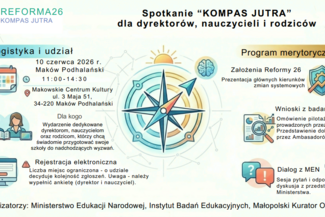 Zaproszenie na wojewódzkie spotkanie w ramach trasy Kierunek „Kompas Jutra” Reforma26